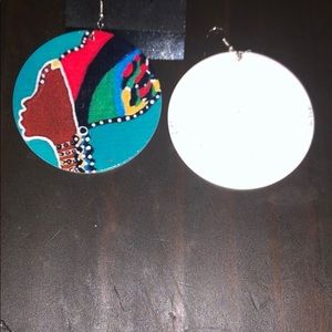 Multi colored tribal earrings
